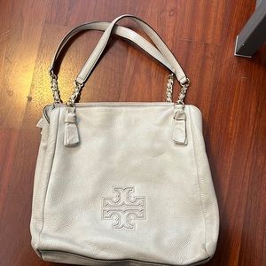 Tan leather Tory Burch purse